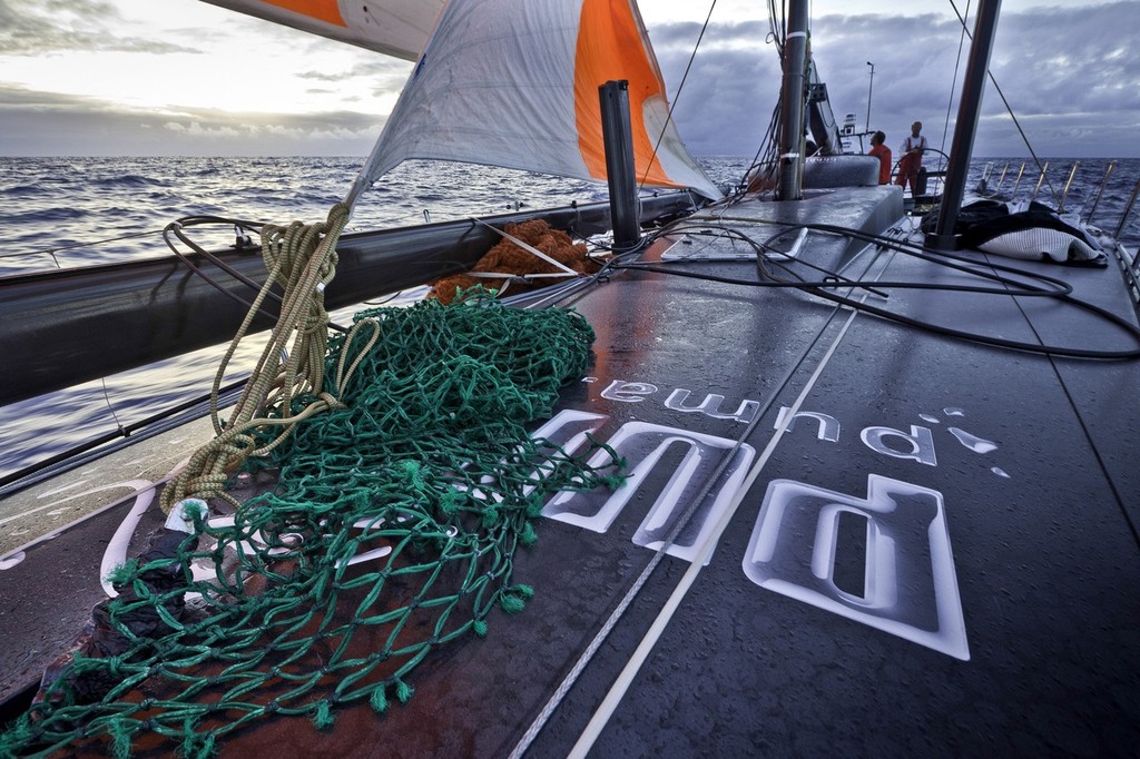 Piles of debris collected from the South Atlantic are collecting on 