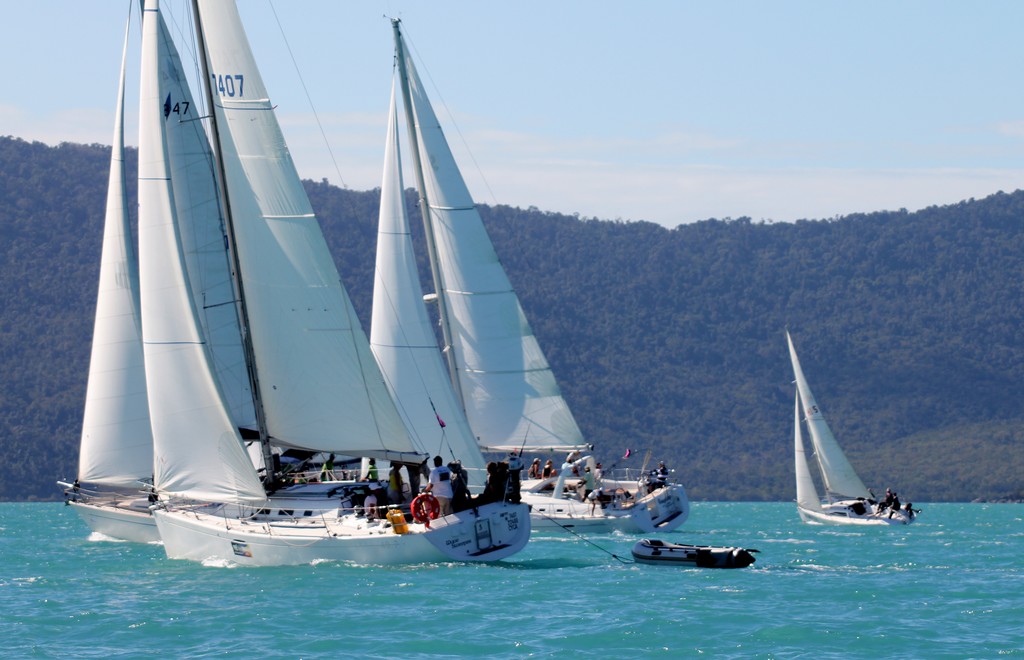 Wave Sweeper with tender - Cruising Non Spinnaker - Meridien Marinas Airlie Beach Race Week photo copyright Airlie Beach Race Week media taken at  and featuring the  class