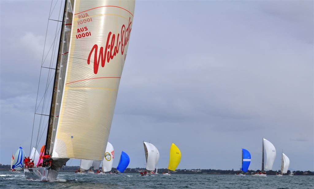 Wild Oats XI & the fleet - 5th Club Marine Brisbane to Keppel Tropical Yacht Race 2011 photo copyright Photos Supplied taken at  and featuring the  class
