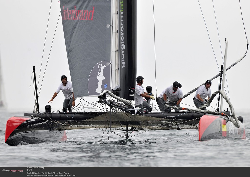 Green Comm Racing - Day 1, America’s Cup World Series, Cascais © Pierre Orphanidis/Green Comm