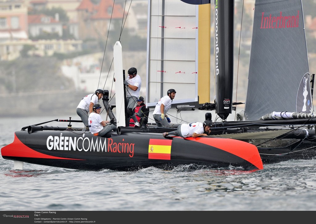 Green Comm Racing - Day 1, America’s Cup World Series, Cascais © Pierre Orphanidis/Green Comm