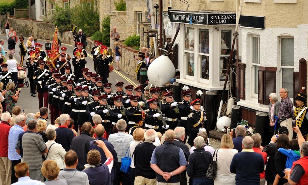 Celebrating the Twinning of the Royal Southern Yacht Club and The King’s Royal Hussars in Hamble on Friday 29 July. © Chris Davies/RSrnYC
