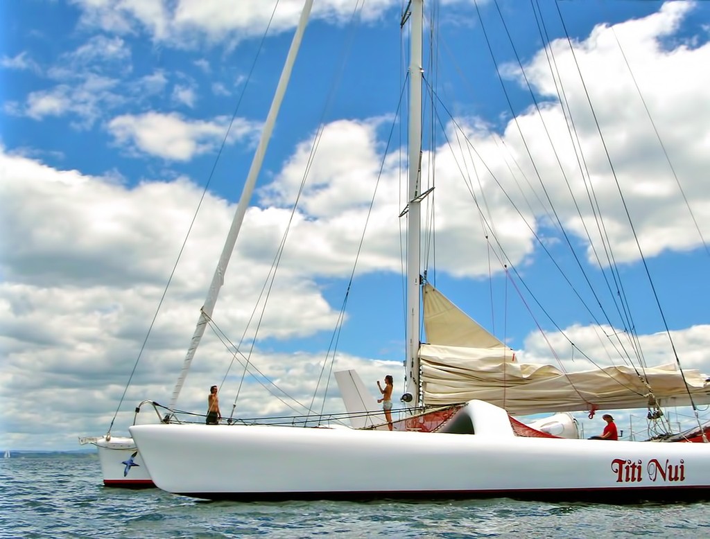 Titi Nui is an older ORMA 60 and is one of the contenders for line honours in the 2011 Coastal Classic photo copyright SW taken at  and featuring the  class