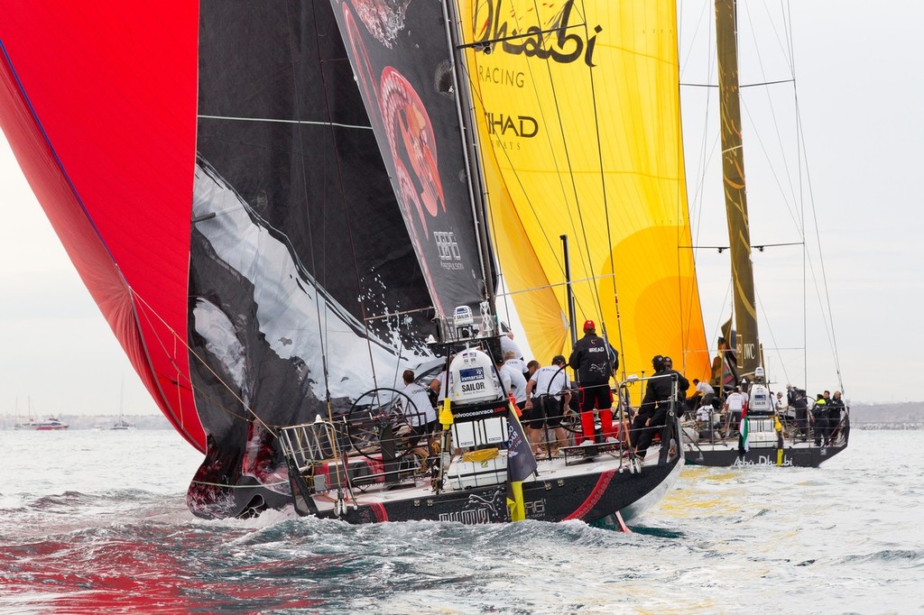 PUMA Ocean Racing powered by BERG, chase Abu Dhabi Ocean Racing.  - Inport Race - Alicante - Volvo Ocean Race © Ian Roman/Volvo Ocean Race http://www.volvooceanrace.com
