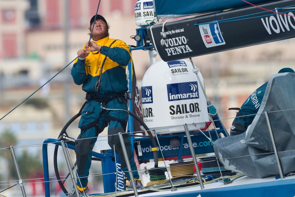 Antonio Cuervas-Mons onboard Team Telefonica in the Iberdrola In-Port Race in Alicante. - Inport Race - Alicante - Volvo Ocean Race © Ian Roman/Volvo Ocean Race http://www.volvooceanrace.com