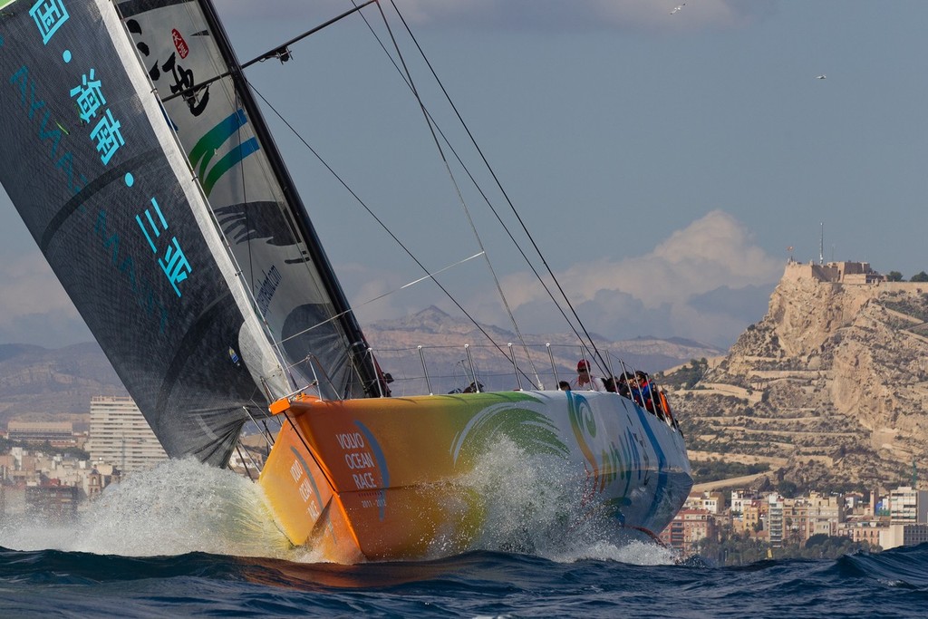 Team Sanya.  © Ian Roman/Volvo Ocean Race http://www.volvooceanrace.com