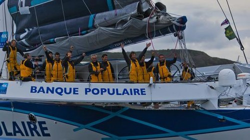 Maxi Banque Populaire V crew - Rolex Fastnet race © Team Banque Populaire http://www.voile.banquepopulaire.fr/