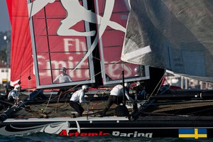 San Diego Match Racing Championship, November 16th 2011, AC45 World Series San Diego. Practice day photo copyright Sander van der Borch / Artemis Racing http://www.sandervanderborch.com taken at  and featuring the  class