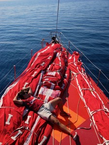 Chuny under enormous pressure - Camper en route to Alicante - September 2011 photo copyright Camper taken at  and featuring the  class