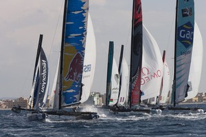 The Extreme 40 racing on the second day of Act 6 in Trapani - Extreme Sailing Series Act 6 2011 photo copyright Lloyd Images http://lloydimagesgallery.photoshelter.com/ taken at  and featuring the  class