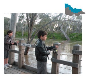 A new fishing platform on the Compaspe River at Echuca has improved shore based access photo copyright DPI Victoria . taken at  and featuring the  class