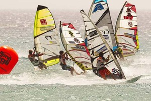 Arnon Dagan chases - PWA Sotavento Fuerteventura Grand Slam 2011 photo copyright  John Carter / PWA http://www.pwaworldtour.com taken at  and featuring the  class