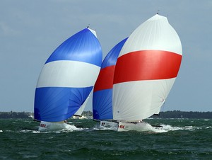 Audi Melges 20 downwind fleet action - Audi Melges 20 U.S. National Championship 2011 photo copyright 2011 JOY | International Audi Melges 20 Class Association http://www.melges20.com taken at  and featuring the  class