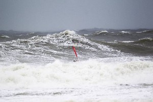 Bruch checks out his ramp - PWA KIA Cold Hawaii World Cup 2011 Day 2 photo copyright PWA World Tour http://www.pwaworldtour.com taken at  and featuring the  class