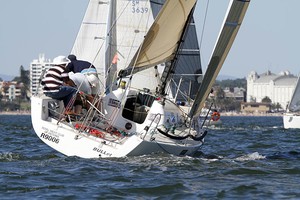 Bullet right up near St Kilda beach in very flat water - Club Marine Series 2011 Round Two photo copyright Teri Dodds http://www.teridodds.com taken at  and featuring the  class