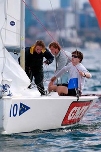 Byron White finished second after a strong performance - Club Marine NSW Youth Match Racing Championship 2011 photo copyright Howard Wright /IMAGE Professional Photography http://www.imagephoto.com.au taken at  and featuring the  class