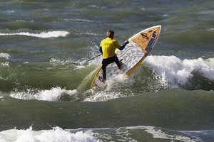 Casper on the SUP - PWA KIA Cold Hawaii World Cup 2011 Day 5 photo copyright PWA World Tour http://www.pwaworldtour.com taken at  and featuring the  class