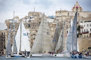 Class 4 pre-start manoeuvres - Rolex Middle Sea Race 2011 photo copyright  Rolex/ Kurt Arrigo http://www.regattanews.com taken at  and featuring the  class