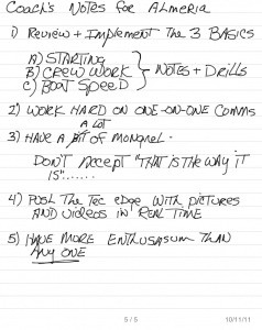 Rod Davis notepad photo copyright Emirates Team New Zealand http://www.etnzblog.com taken at  and featuring the  class