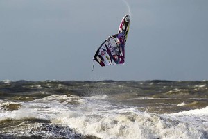Double loop from Victor Fernandez - PWA KIA Cold Hawaii World Cup 2011 Day 3 photo copyright PWA World Tour http://www.pwaworldtour.com taken at  and featuring the  class