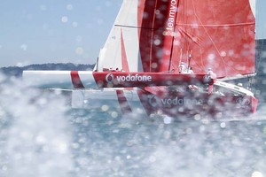 TeamVodafoneSailing clocked 32 knots during racing and we struggled to keep up, too photo copyright Teri Dodds - copyright http://www.teridodds.com taken at  and featuring the  class