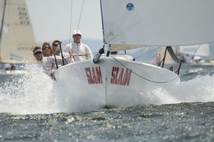 Melges 24 Bandit smoking downwind. Photo: David Price photo copyright North Sails Australia http://www.northsails.com.au taken at  and featuring the  class