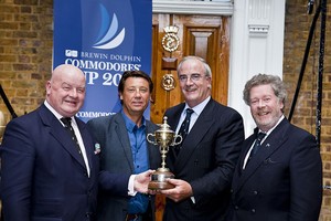 Jamie Matheson, Executive Chairman of Brewin Dolphin, Laurence Mead of the Hong Kong team with Anthony O'Leary, Captain of the winning 2010 Ireland team and Andrew McIrvine, Commodore of the Royal Ocean Racing Club at the announcement of the Brewin Dolphin Commodores' Cup that takes place in Cowes, Isle of Wight from 21st to 28th July 2012.

 photo copyright David Branigan/Oceansport http://www.oceansport.ie/ taken at  and featuring the  class