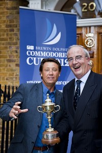 Laurence Mead of the Hong Kong team with Anthony O'Leary, Captain of the winning 2010 Ireland team at the announcement of the Brewin Dolphin Commodores' Cup that takes place in Cowes, Isle of Wight from 21st to 28th July 2012.

 photo copyright David Branigan/Oceansport http://www.oceansport.ie/ taken at  and featuring the  class