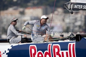 Roman Hagara and Will Howden in action onboard Red Bull Extreme Sailing in action on Day 1 of Act 7 - Extreme Sailing Series 2011 photo copyright Lloyd Images http://lloydimagesgallery.photoshelter.com/ taken at  and featuring the  class