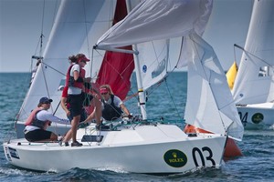 Sally Barkow leads after five races - Rolex International Women's Keelboat 2011 photo copyright  Rolex/Daniel Forster http://www.regattanews.com taken at  and featuring the  class