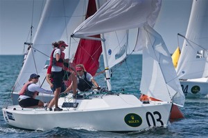 Sally Barkow leads after five races - Rolex International Women's Keelboat 2011 photo copyright  Rolex/Daniel Forster http://www.regattanews.com taken at  and featuring the  class