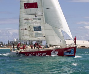 Singapore at the start of Race 5 - Clipper 11-12 Round the World Yacht Race photo copyright Karl Monaghan/onEdition taken at  and featuring the  class