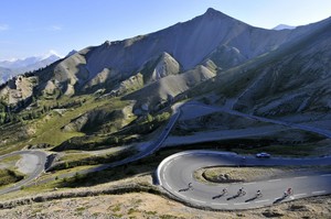 The amazing landscape from the summit of the Col d'Izoard - Haute Route 2011 photo copyright Manu Molle taken at  and featuring the  class