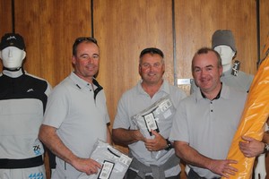 l-r Ian Barker, Mark Thomas, Jerry Hill, 3rd Overall ZHIK Laser SB3 UK Nationals 2011 - Laser SB3 Nationals Championships 2011 photo copyright Laser SB3 taken at  and featuring the  class