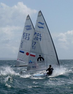 Piotr Kula and Deniss Karpak - Finns at Weymouth and Portland International Regatta 2011 photo copyright Robert Deaves/Finn Class http://www.finnclass.org taken at  and featuring the  class