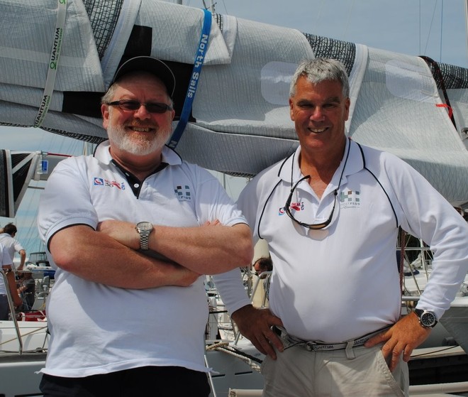 Gavin Cowell (left) and Jeff Cordell aboard Host Plus Executive - Launceston to Hobart Yacht Race 2011 ©  Andrea Francolini Photography http://www.afrancolini.com/