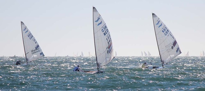 Finns coming into Fremantle - ISAF World Sailing Championships © Robert Deaves/Finn Class http://www.finnclass.org