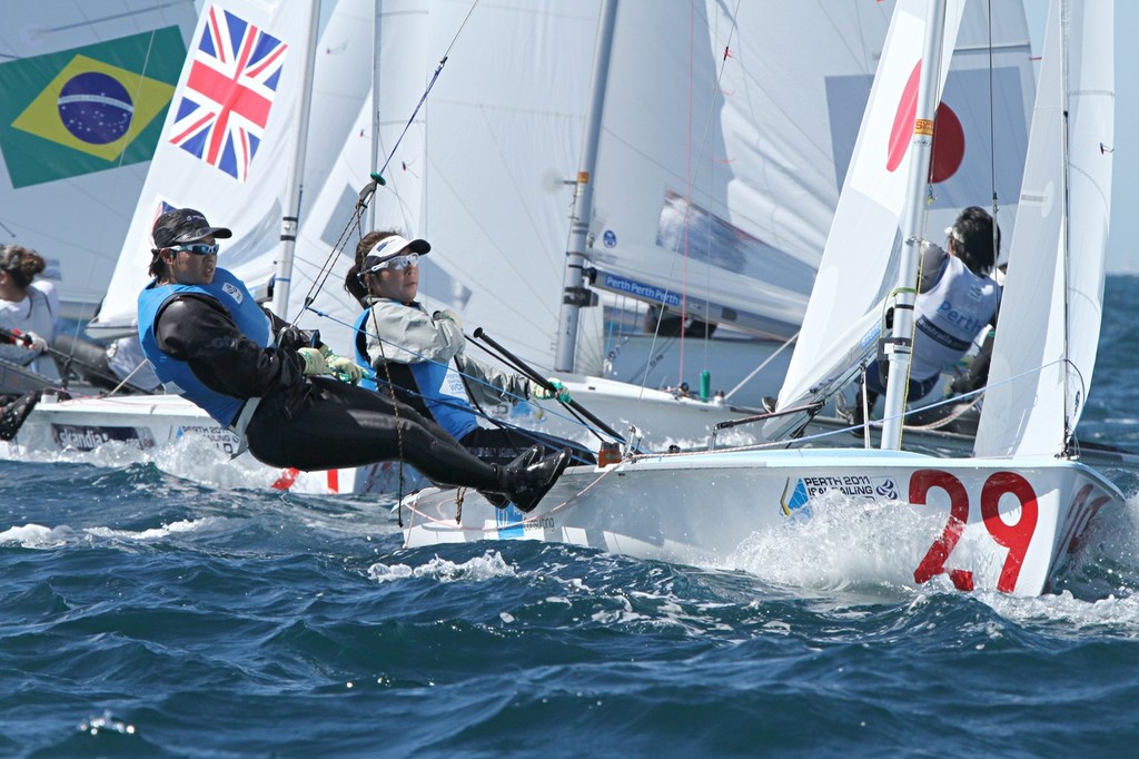 JPN. Ai Kondo and Wakako Tabata - Perth 2011 ISAF Sailing World Championships ©  Alex McKinnon Photography http://www.alexmckinnonphotography.com