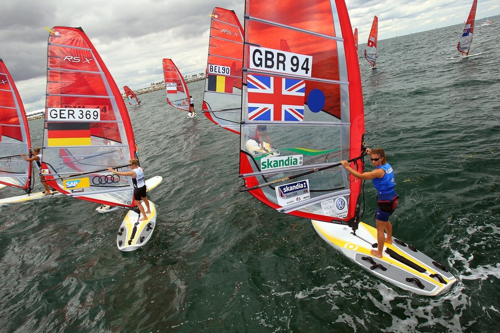 Bryony Shaw, RSX.
?Perth 2011 ISAF Sailing World Championships, 3rd-18th December 2011.
?Skandia Team GBR image.??. ?? http://media.skandiateamgbr.com/fotoweb/conditions.fwx - ISAF Sailing World Championships photo copyright  Richard Langdon/Skandia Team GBR taken at  and featuring the  class