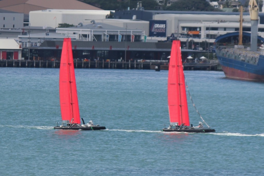 SL-33’s emerge from the Viaduxt Harbour © Ben Gladwell http://www.sail-world.com/nz