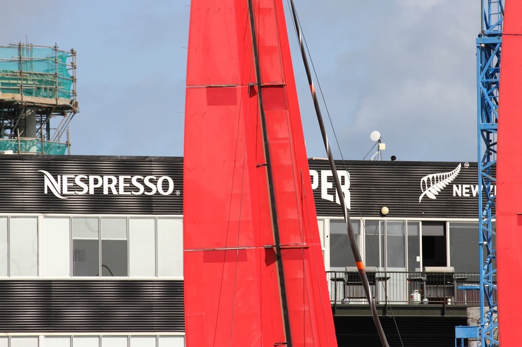 Wingsail detail - Emirates Team NZ © Richard Gladwell www.photosport.co.nz