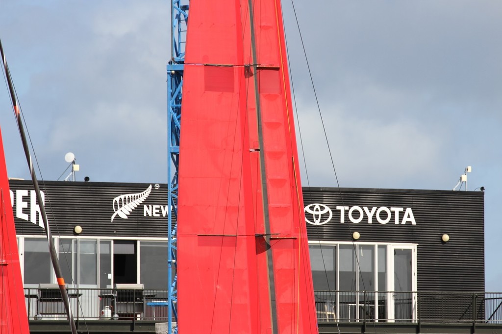 Wingsail detail - Emirates Team NZ © Richard Gladwell www.photosport.co.nz
