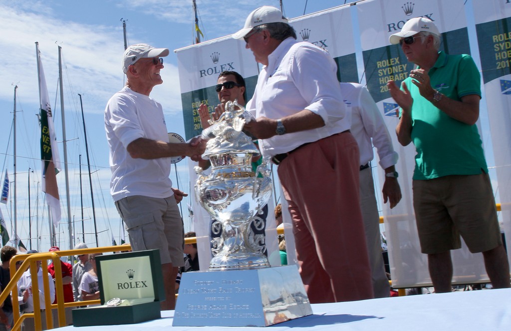 Chris Bull, skipper of Jazz which won IRC Division 0 - Rolex Sydney Hobart Yacht Race 2011 © Crosbie Lorimer http://www.crosbielorimer.com