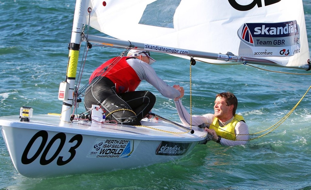 Nick Thompson, Laser.
?Perth 2011 ISAF Sailing World Championships, 3rd-18th December 2011.
?Skandia Team GBR image.??. ?? http://media.skandiateamgbr.com/fotoweb/conditions.fwx - ISAF Sailing World Championsh photo copyright  Richard Langdon/Skandia Team GBR taken at  and featuring the  class