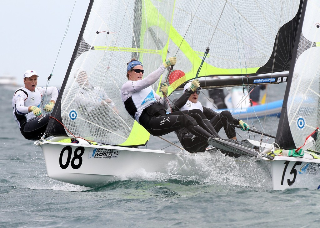 Lauri Lehtinen and Kalle Bask of Finland - 49er Men’s Skiff Class - Perth 2011 ISAF Sailing World Championships © Paul Kane /Perth 2011 http://www.perth2011.com