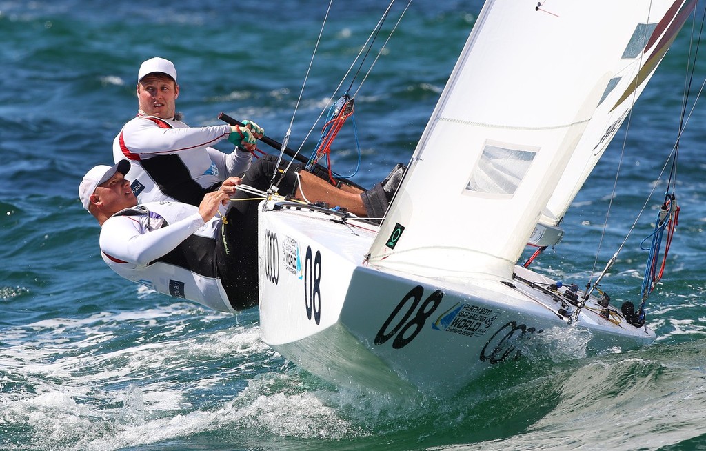 Robert Stanjek and Frithjof Kleen of Germany - ISAF Sailing World Championships Perth 2011 © Paul Kane /Perth 2011 http://www.perth2011.com