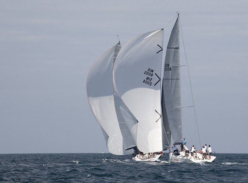 Phuket King’s Cup Regatta 2011 -  Walawala 2 chases KukuKERchu  © Guy Nowell http://www.guynowell.com