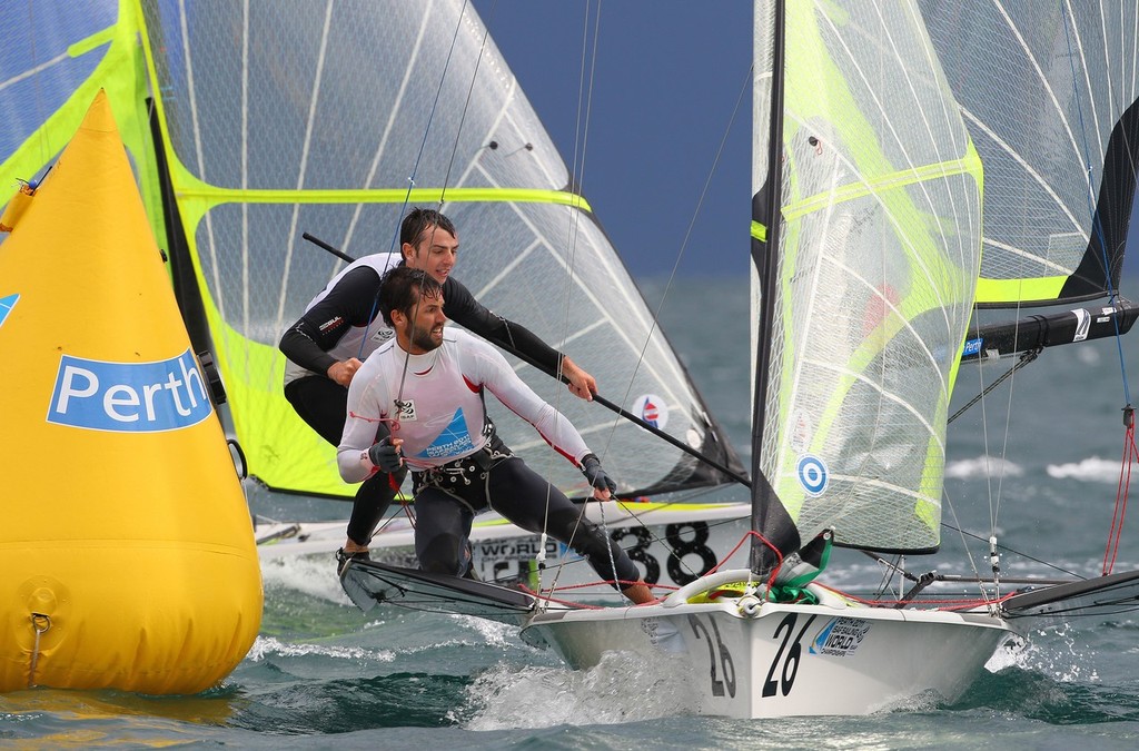 Billy Gooderham, Ian Hogan, 49er. Perth 2011 ISAF Sailing World Championships ©  Richard Langdon /Perth 2011 http://www.perth2011.com