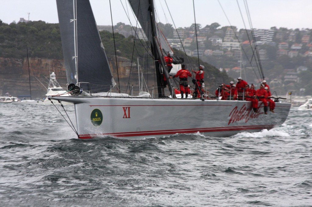 Wild Oats XI heads offshore - Rolex Sydney Hobart 2011 photo copyright Sail-World.com /AUS http://www.sail-world.com taken at  and featuring the  class