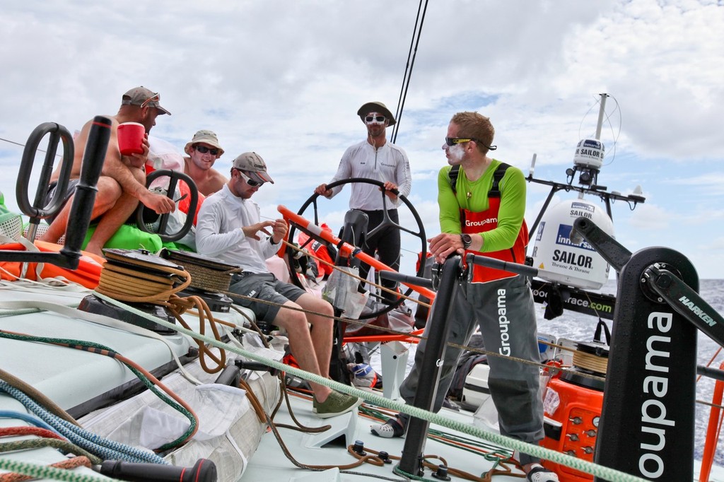 Groupama Sailing Team during leg 2 of the Volvo Ocean Race 2011-12 © Yann Riou/Groupama Sailing Team /Volvo Ocean Race http://www.cammas-groupama.com/